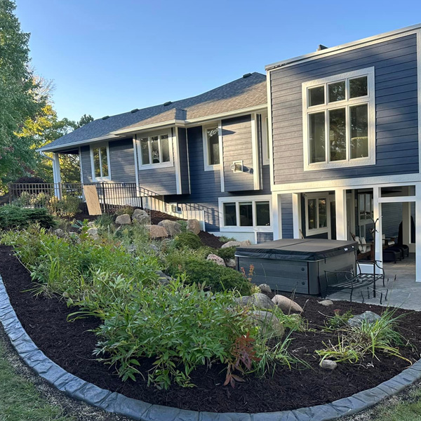 Landscaping with Curbed Concrete Edging