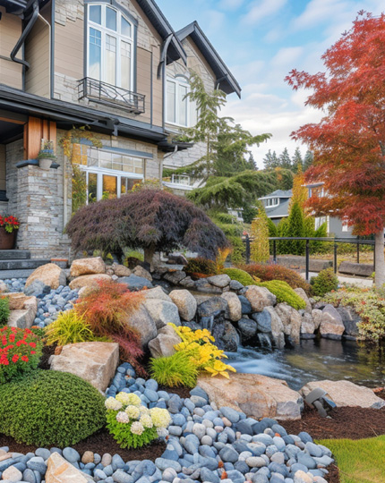 Front Yard Custom Landscape Design